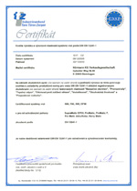 Hörmann - Certifikát
